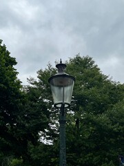 A metal park lantern