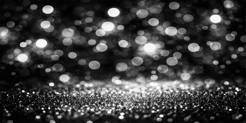 Shiny water drops on glass create a magic winter bokeh background featuring blue ice textures, golden holiday lights, and blurry snowflake patterns for a bright Christmas celebration design © PAGLAA