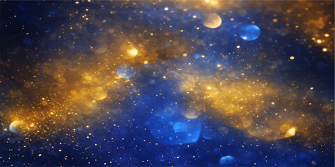 A vibrant blue nebula glows across the dark cosmos where a bright planet rests among shimmering stars and swirling galaxy light in a vast fantasy universe © PAGLAA