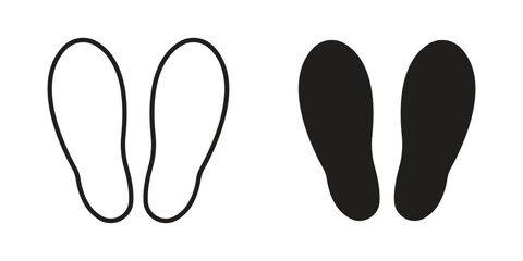 Footprint icon for website, thin line icons. vector logo design