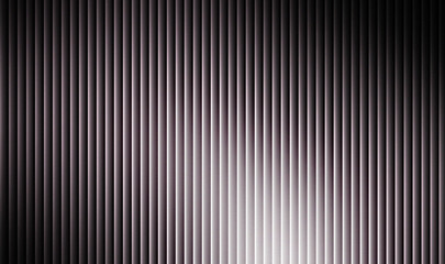 Obraz premium Abstract background texture featuring vertical blinds with dramatic light gradient creating a modern minimalist and mysterious visual effect for design projects