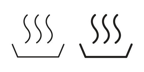 Heat icon for website, thin line icons. vector logo design