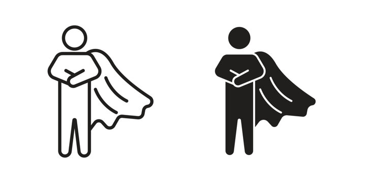 Hero icon for website, thin line icons. vector logo design