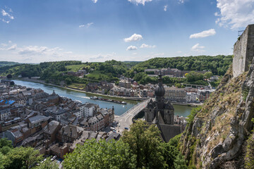 Cityscape of the historic town of Dinant.