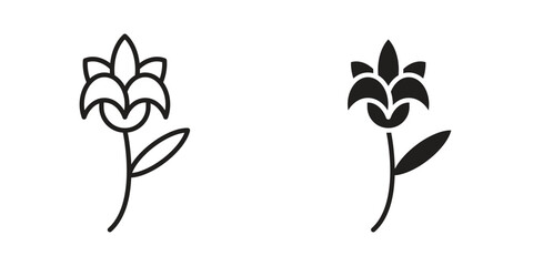 Iris icon for website, thin line icons. vector logo design