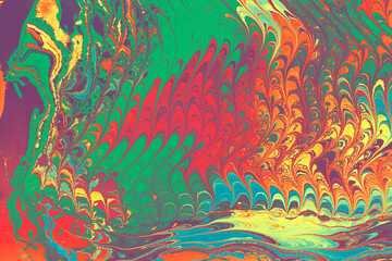 Abstract Ebru Marbling Texture Background