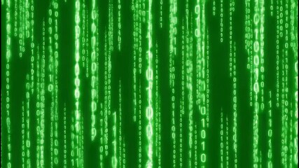 Digital rain background matrix code streaming green binary numbers falling data stream technology abstract concept virtual reality cyberspace security - Powered by Adobe