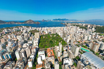 Aerial View of Icarai District in Niteroi City With Saint Benedict Park in the Middle