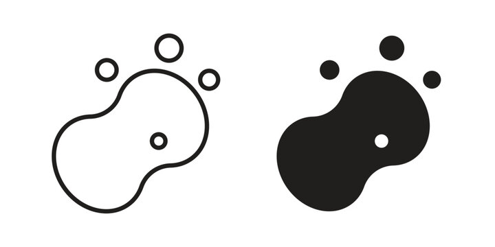 Soap cleaning icon for website, thin line icons. vector logo design