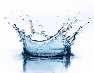 water splash crown shape isolated on a white background