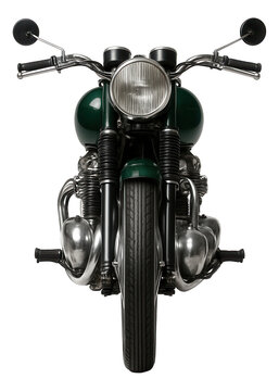 Vintage British bike featuring a parallel twin engine and spoked wheels.