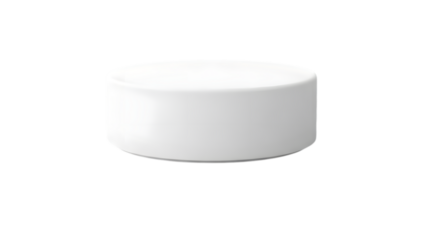 White cylindrical isolated on a transparent background cylinder shape geometric