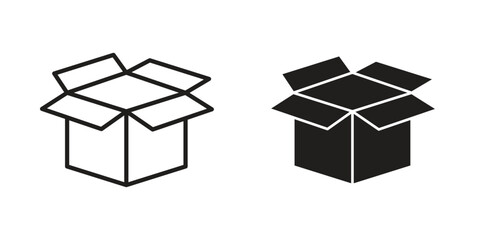 Unpacking icon for website, thin line icons. vector logo design