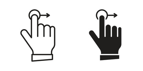 Fototapeta premium Usability icon for website, thin line icons. vector logo design