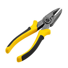 Obraz premium Plier Tool With Yellow and Black Handles for Various Tasks and Repairs in a Workshop Setting