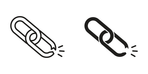 Weak icon for website, thin line icons. vector logo design