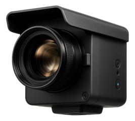 High-res license plate recognition camera with zoom lens.