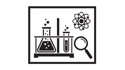 Scientific Research Laboratory Chemistry and Analysis Vector Icon