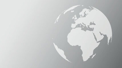 Map of the planet. World map.Vector. Grey gradient background with planet Earth. Internet and technology. © Anton