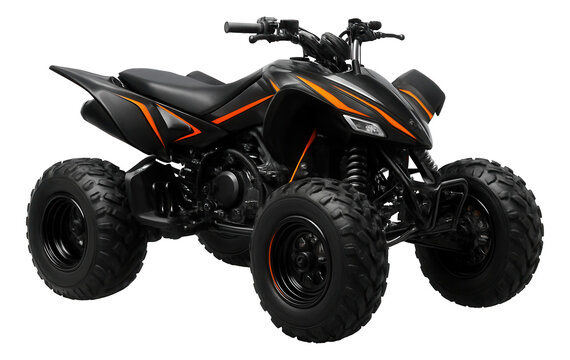 Sport ATV featuring a tubular frame and extended wheelbase for enhanced stability.