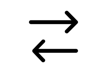 Horizontal double arrow icon indicating exchange and direction change