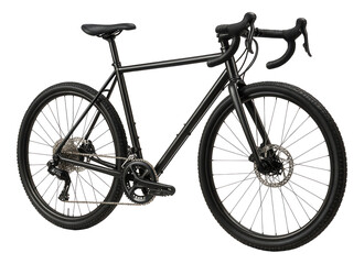 Fototapeta premium Classic diamond frame gravel bike with steel construction and disc brakes.