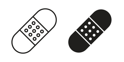 Bandage icons. Minimal logo design element, vector illustration.