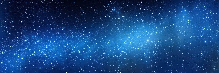 Fototapeta premium Celestial Nightscape: A Starry Blue Canvas Inspired by the Milky Way's Galactic Beauty