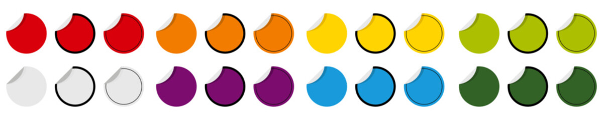 ÉTIQUETTES RONDES COLORÉES AUTOCOLLANTES