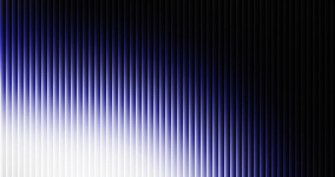 Abstract vertical blinds pattern featuring a dramatic diagonal gradient transition from bright white light to deep indigo and pure black creating a modern visual texture