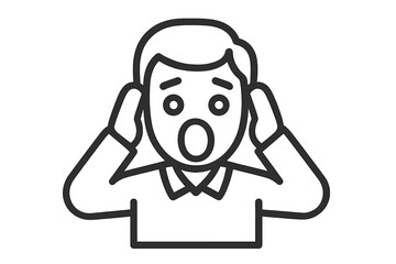 Person with hands covering ears emoji icon