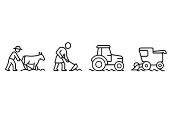 Evolution of Agriculture Icons