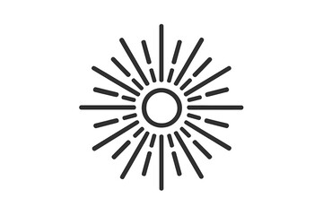 Fototapeta premium Sunburst icon on a gradient background