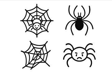 Spiders and Spiderwebs Graphics Set