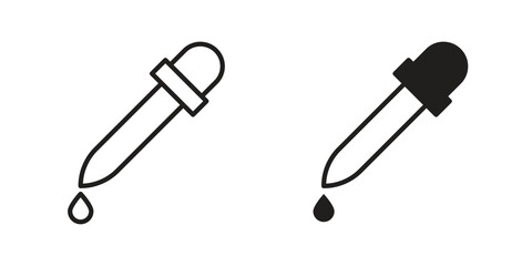 Dropper icons. Minimal logo design element, vector illustration.
