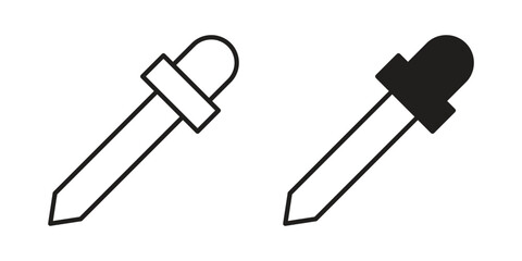 Dropper icons. Minimal logo design element, vector illustration.