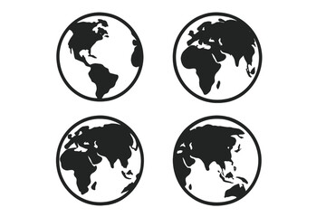 Four Globs on a Gray Background