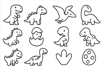 Cute Dinosaur Illustrations © icon_art