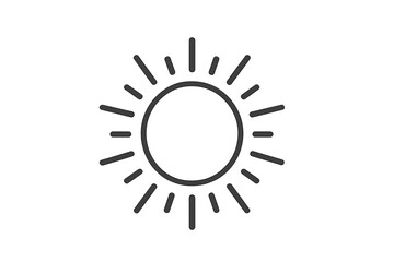 Minimalist Sun Icon on Gradient Background
