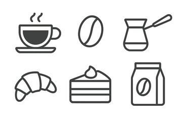 Coffee and Pastry Icons