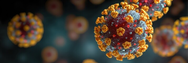 Close-Up of Covid-19 Virus Cell: The Delta Plus Variant & Its Mutations in 2022