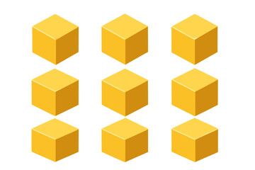 Fototapeta premium Golden Cubes Grid with Subtle Glow