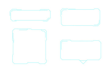 Futuristic UI Elements with Neon Glow