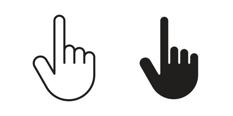 Finger icons. Minimal logo design element, vector illustration.
