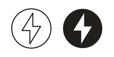 Flash icons. Minimal logo design element, vector illustration.