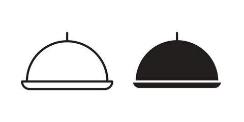 Food icons. Minimal logo design element, vector illustration.