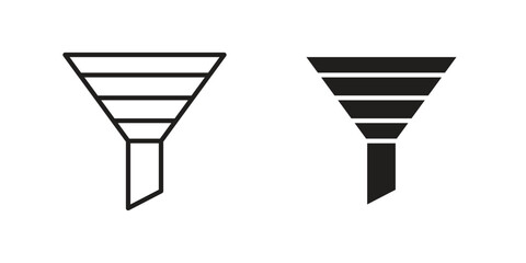 Funnel icons. Minimal logo design element, vector illustration.