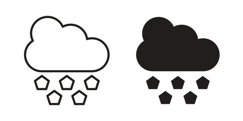 Hail icons. Minimal logo design element, vector illustration.