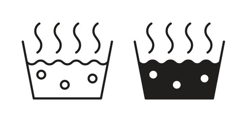 Hot Water icons. Minimal logo design element, vector illustration.