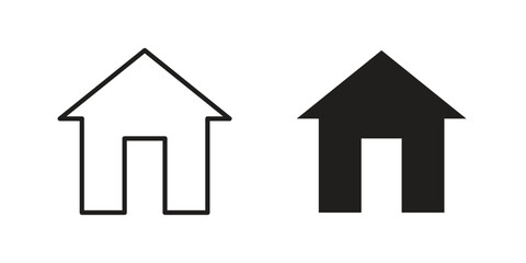 House icons. Minimal logo design element, vector illustration.